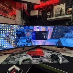 LG 49" Ultragear DQHD (5120x1440) Curved Gaming Monitor, 240Hz