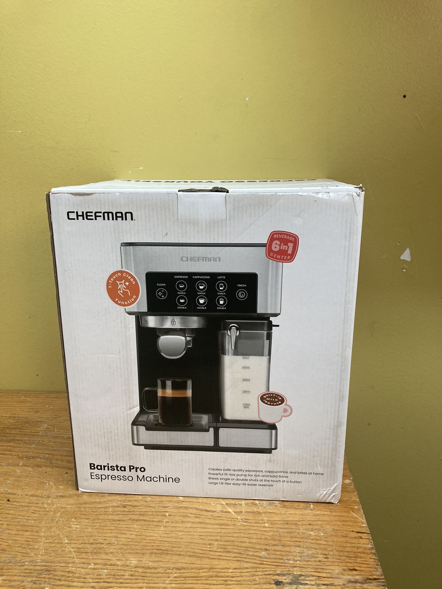 Chef man Barista Pro Espresso Machine New