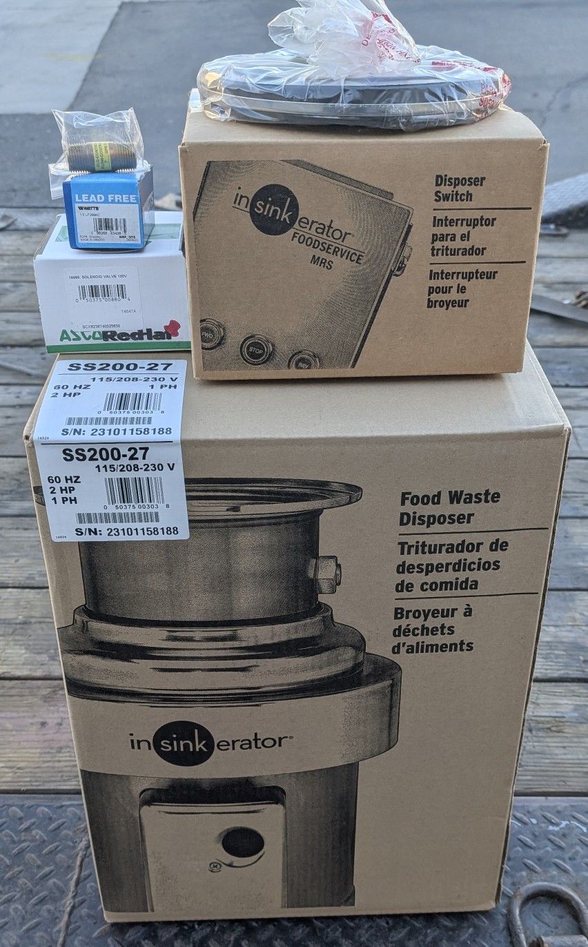 InSinkerator SS 200 27 Commercial Garbage Disposer 2hp 1 Phase