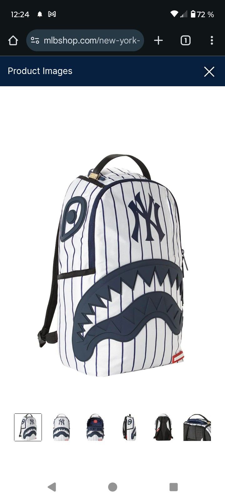 MLB NY YANKEES SHARK BACKPACK Spray ground Mochila