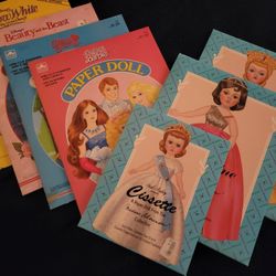 7 New Unused Vintage Paper Dolls Books