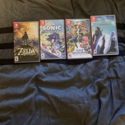 “Nintendo Switch Games Bundle – Zelda, Smash Bros, Sonic, FF7”