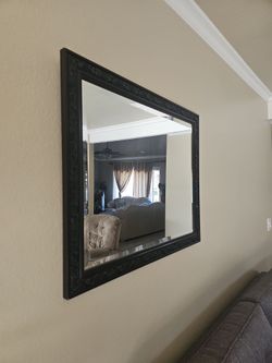 Large Wall Mirror with Dark Ornate Frame