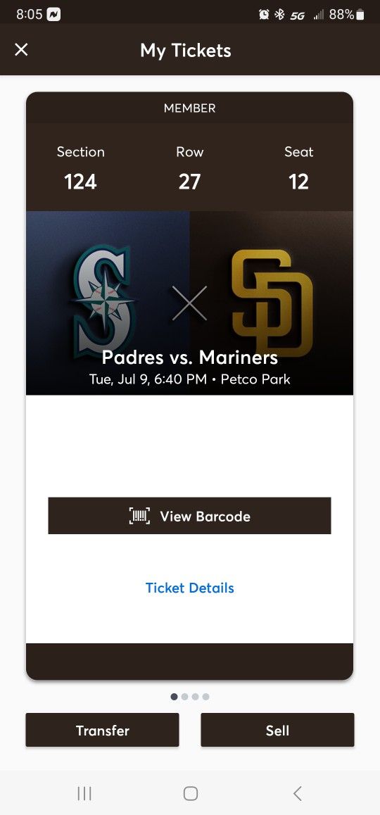 Padres Vs. Mariners 7/9/24