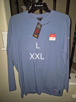 ARIAT FRC DRI FIT BLUE PULL OVER SHIRTS