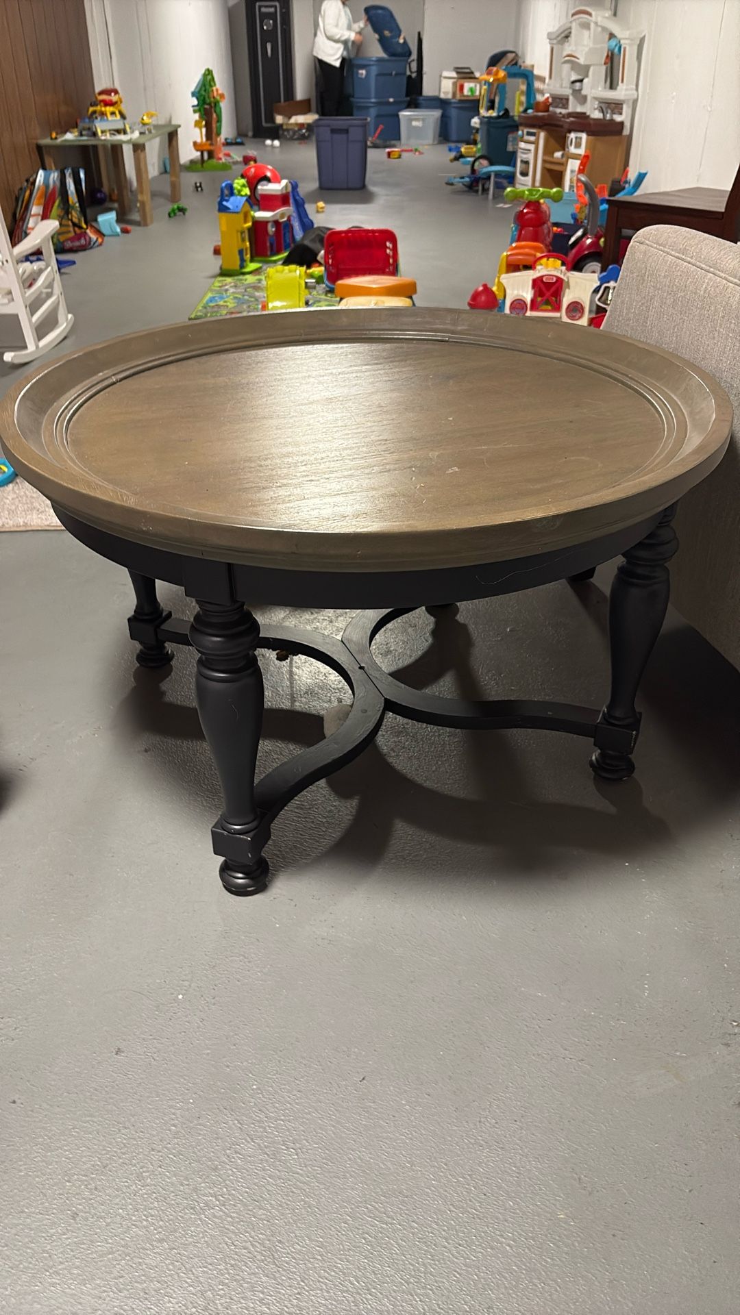 Round Wooden Coffee Table $50