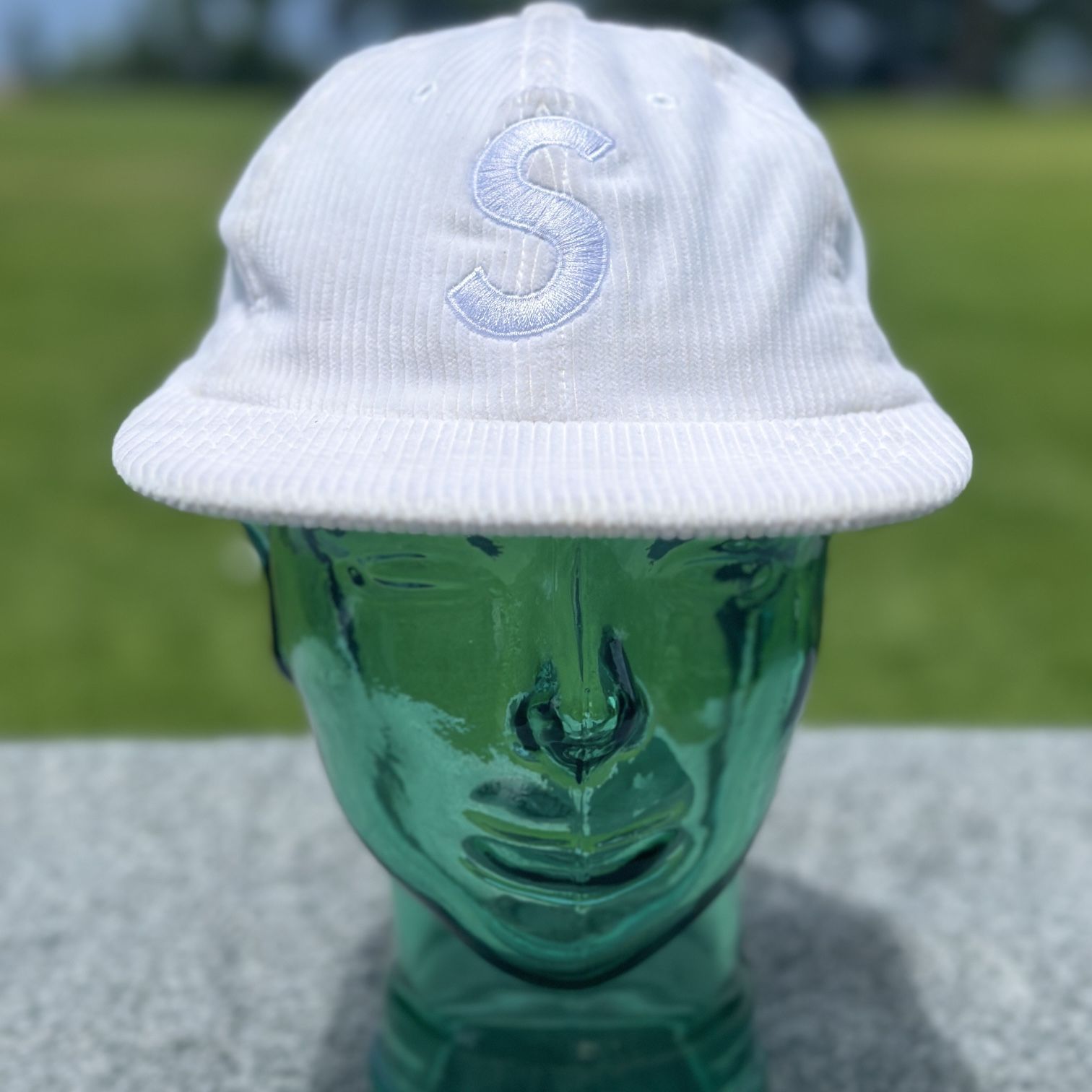 Green corduroy supreme hat 2025