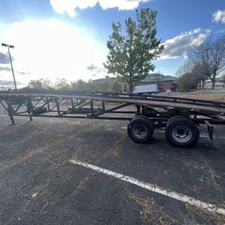 3 car wedge trailer dually with hydraulic brakes, Ramps, ready to work