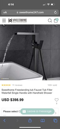 Floor Mounted Black faucet