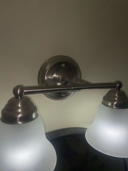 2-Light Brushed Nickel Vanity Wall Light