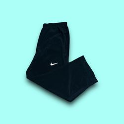 Vintage Nike sportswear wide leg dri-fit track pants black mens large 