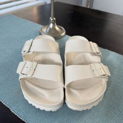 Birkenstock Arizona White Rubber Sandals Size 38