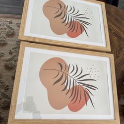 Pair of wooden frames