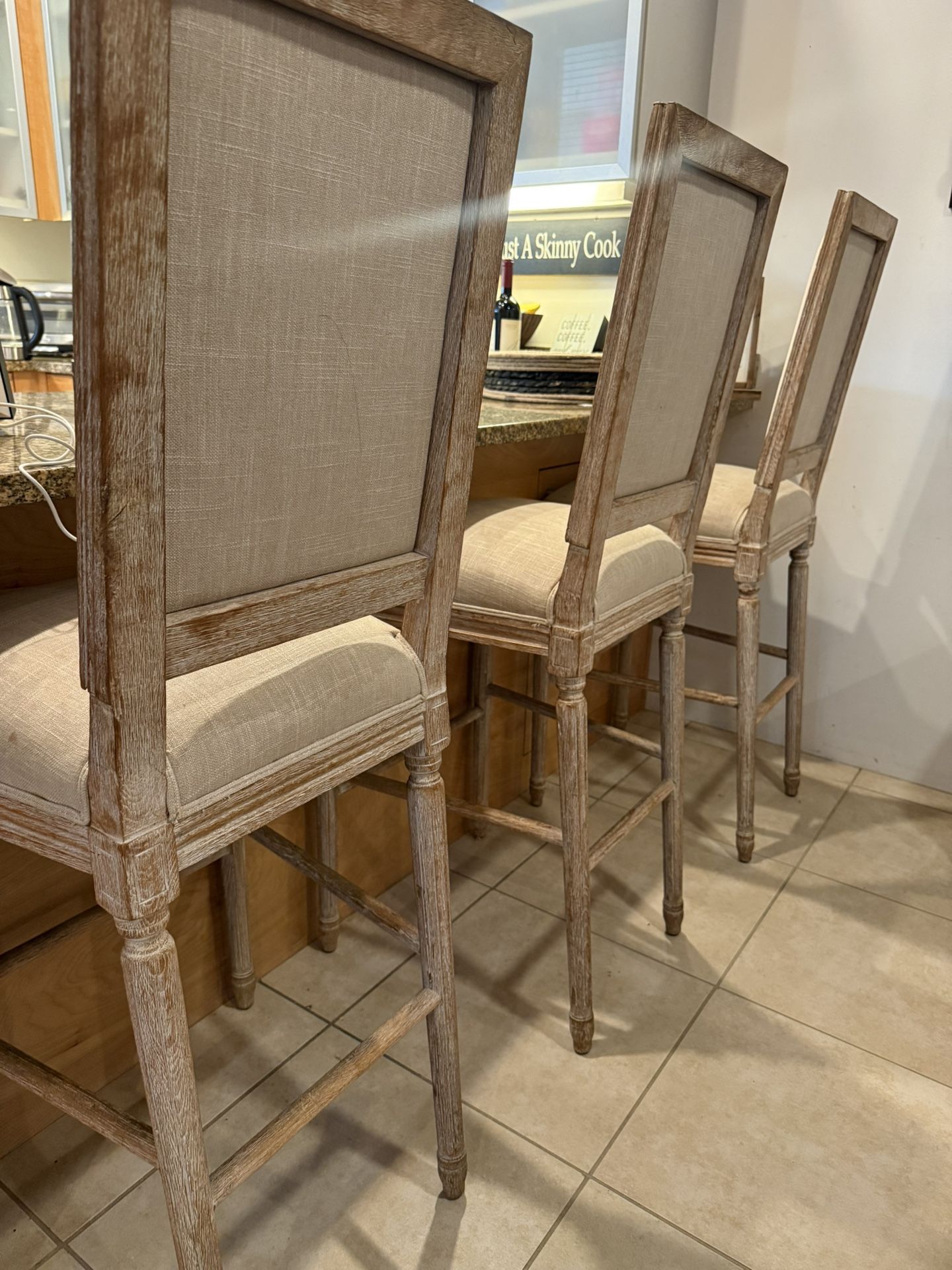 3  Bar Stools- Very Comfortable 