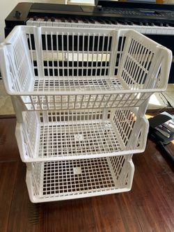 stacking storage baskets