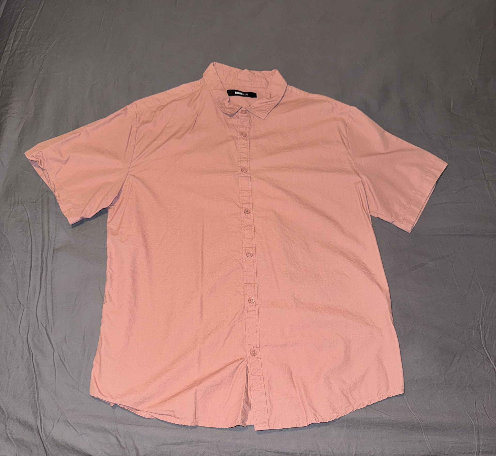 FashionNova Pink Button Down Shirt. Size Large. 100% Cotten