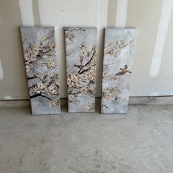 Three piece wall art