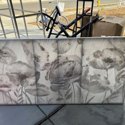 Large Living Room Floral Print Frame 