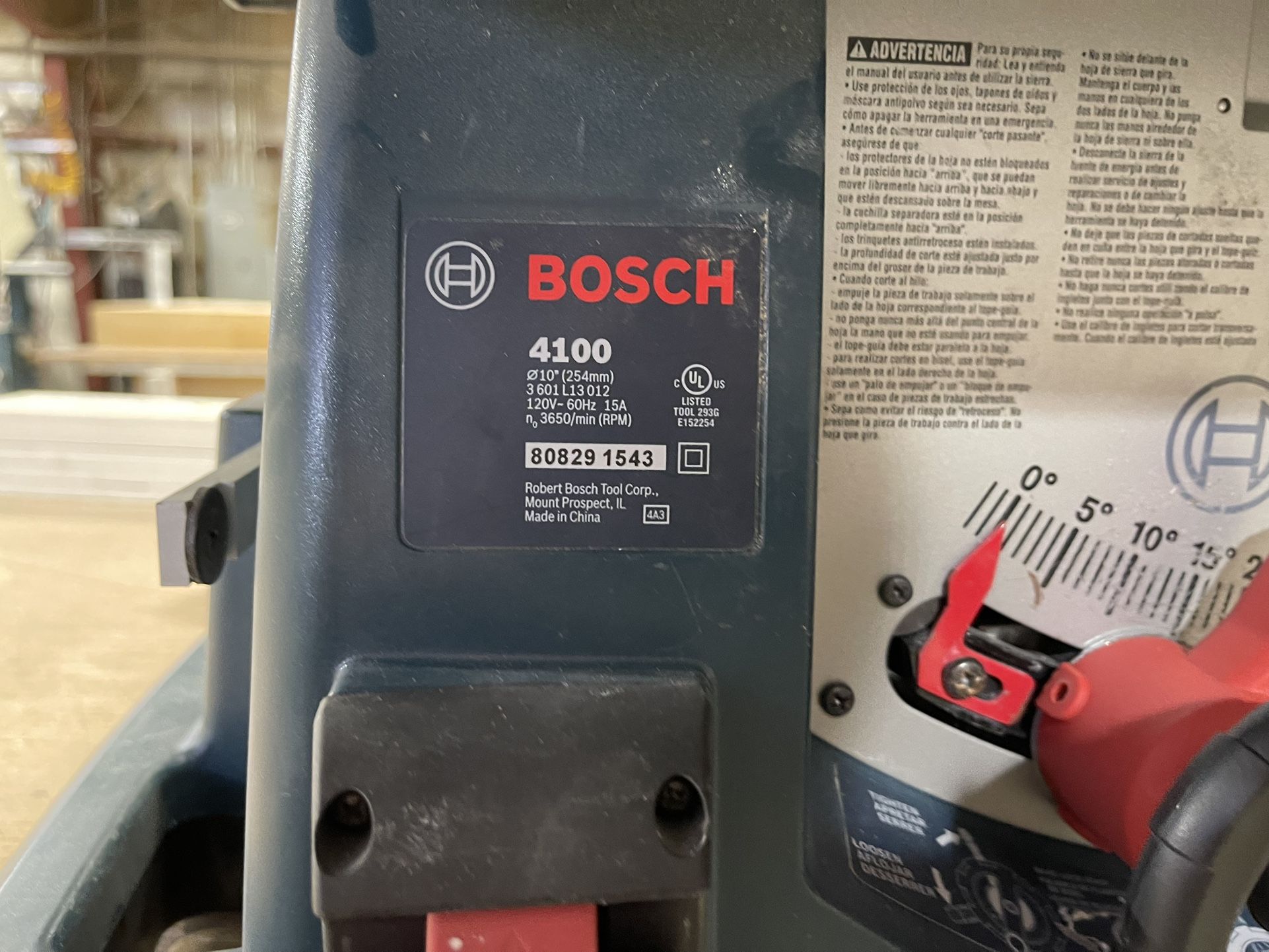 Bosch 4100 Table Saw