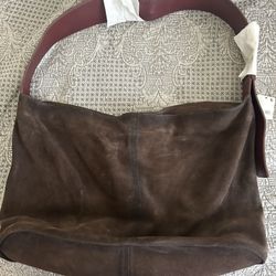 Brand New Free people Brown Suede Oversized Bag 