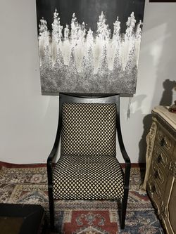 Black And White Accent Chair 