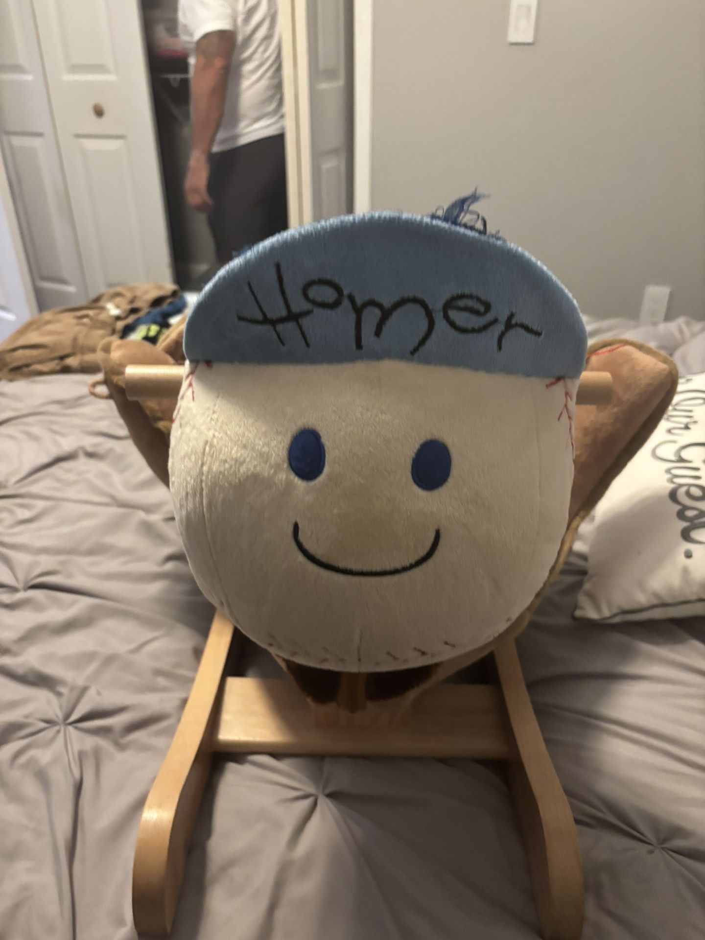 Child Baseball Themed Rocker