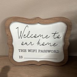 Welcome Wifi Password Frame