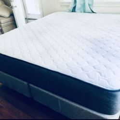 Mattress+Box king size Foam Encased 12”thick Medium  Brand new Delivery Available  We Financing 