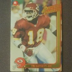 1991 Hi-Pro Tim Barnett Kansas City Chiefs #48 Rookie Action Packed Football Card Vintage Collectible Sports NFL Trading