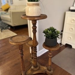 Wood Plant Stand 