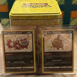 Galarian Weezing SV077/SV122 & Galarian Zigzagoon SV078/SV122  (Shiny Vault) Shining Fates Pokémon TCG