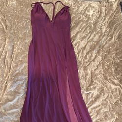 FREE Prom Formal Bridesmaid Wedding Purple Burgundy Dress