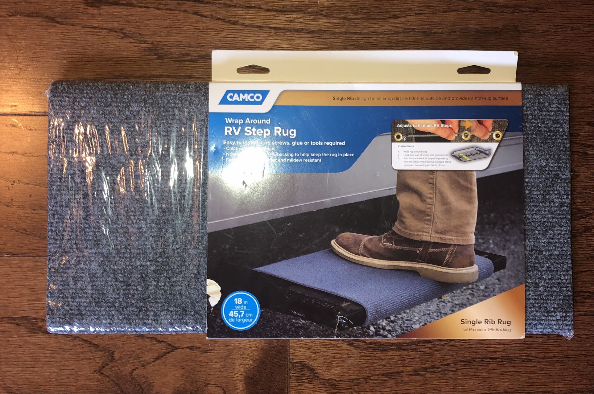 18 Inch Wrap around RV Step Rug