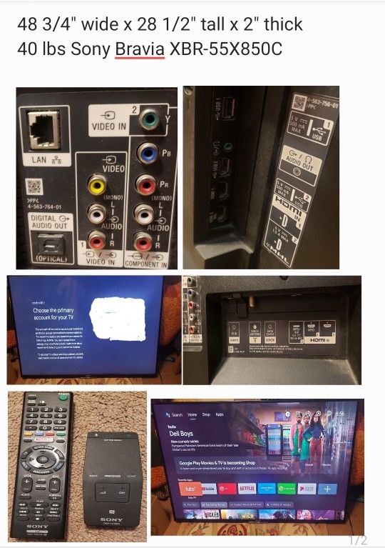 Sony Bravia TV XBR-55X850C