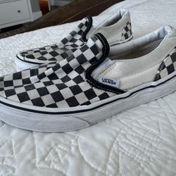 Girls Checkered Vans Shoes Size 3