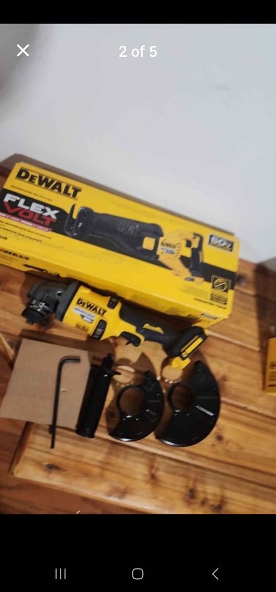 Dewalt 60V 'Max' Sawzall, Angle Grinder (Tools only)