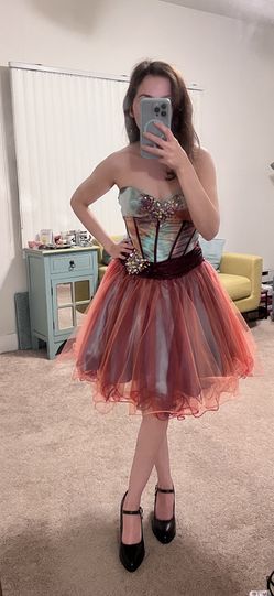 Corset Multi-colored Tulle Dress - Size 0  To 4
