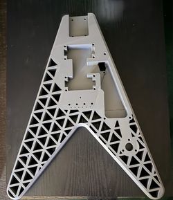 3d printed Flying V guitar body