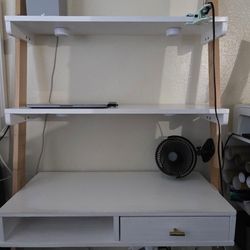 Ladder/Shelf Desk With Lights