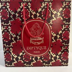 Diptyque Paris Gift Bag Red Designer Shopping Bag Luxury Packaging Large