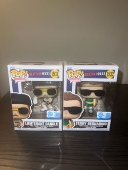 2 NEW EXCLUSIVE Reno 911! Funko Pops Lieutenant Jim Dangle #1931 Terry Bernadino #1932 Television TV