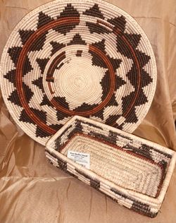 Natural/Brown/Rust 2-Basket Set
