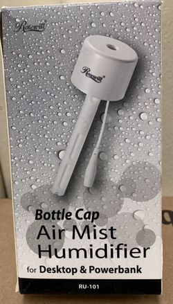 Rosewill Mini Bottle Cap Ultrasonic Air Cool Mist Humidifier Portable USB Powerd