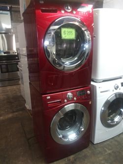 LG 24 in front load washer and dryer set working perfectly