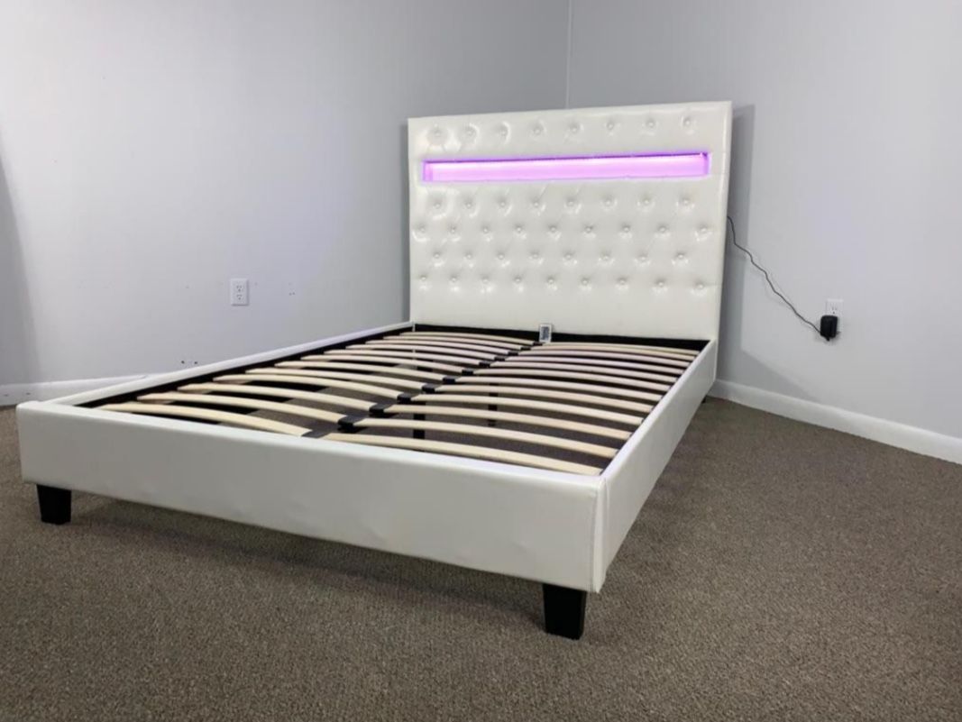 Bed Whit Led Light Cama Con Luz Led