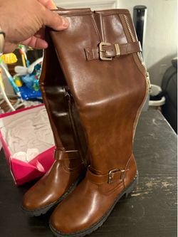 Brown Knee-High Riding Boots