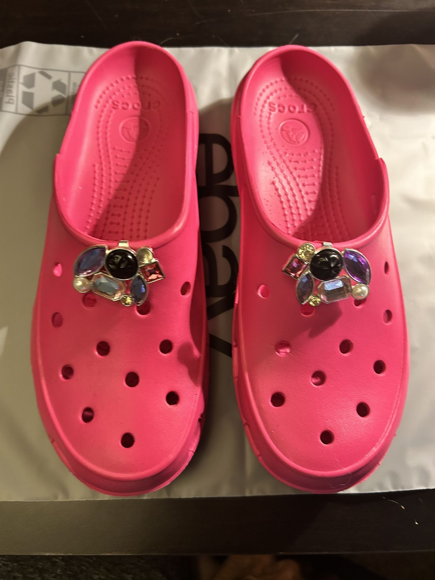 Hot Pink Crocs Size 9 Womens