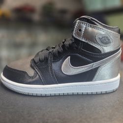 Jordan 1 Retro High OG (PS) - Black/Silver - 13C Brand New In Box