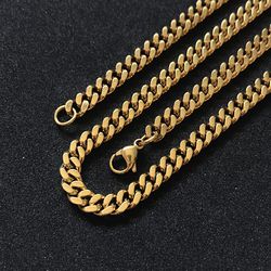18K Gold Plated Curb Chain 5mm 22”