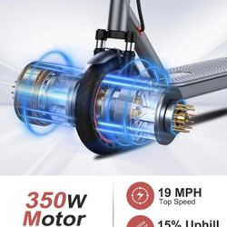 Electric Scooter - 8.5" Solid Tires, Quadruple Shock Absorption, Up to 20 Miles Long-Range, 20Mph Top Speed, Portable Folding Commuting Scooter for Ad